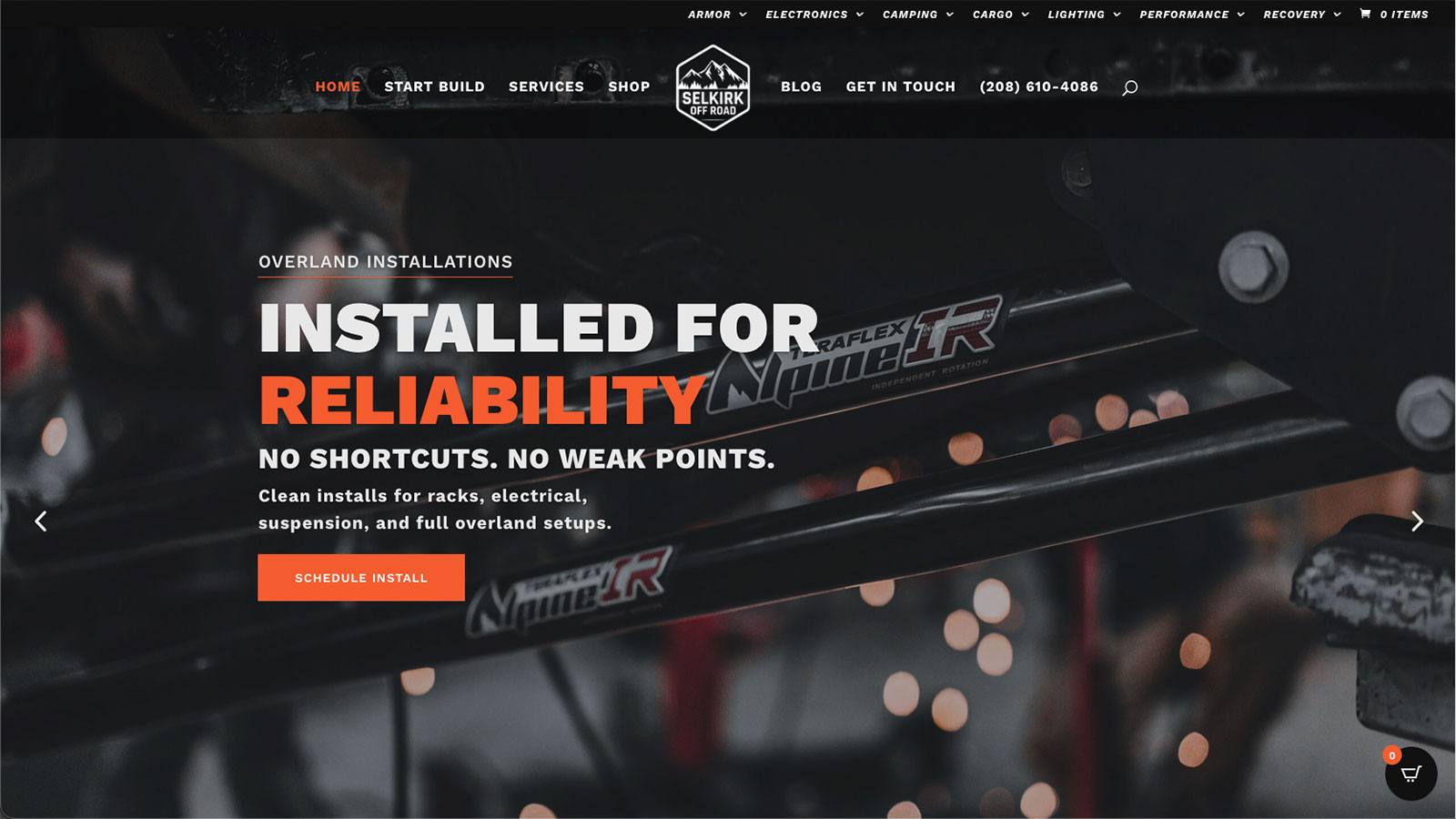 Selkirk Offroad website project
